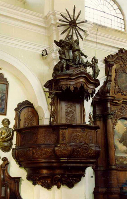 J&amp;oacute;zef Eglauer, Ambona w kościele poreformackim w Kaliszu, 1758-1759.