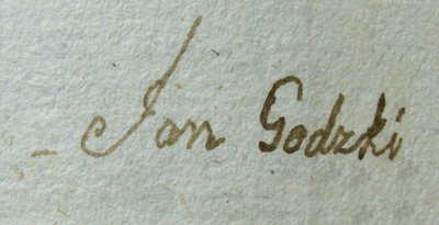Podpis Jana Godzkiego.