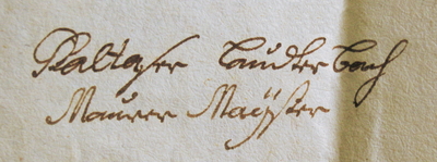Podpis mistrza Baltazara Caudlerbacha (Laudterbacha?)