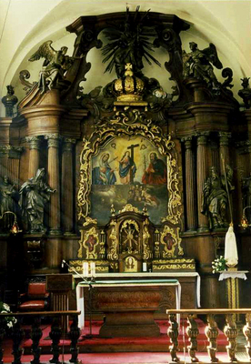 J&amp;oacute;zef Eglauer, Ołtarz gł&amp;oacute;wny w kościele poreformackim w Kaliszu, 1758-1759.